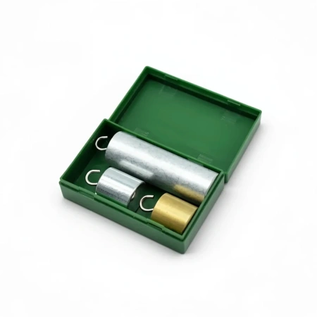 Набор тел равной массы (латунь, сталь, алюминий) цилиндры